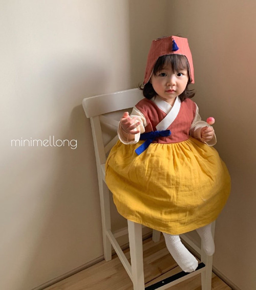 미니멜롱 미미여아한복(조바위별매)[노랑]*XS~XL*