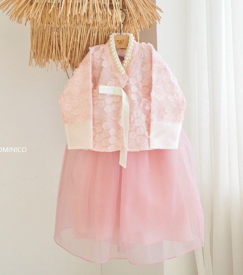 도미니코 플라워당의한복[핑크]*S~XL*